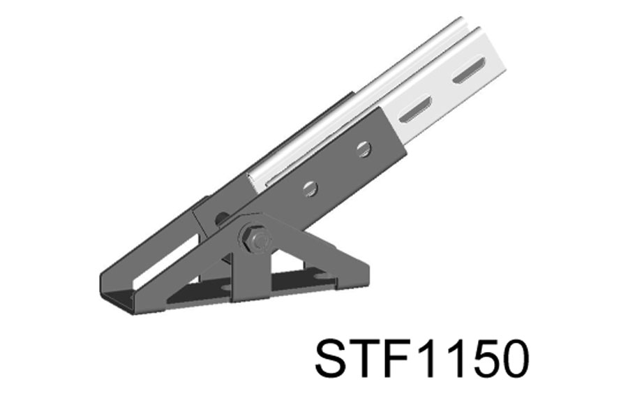 Staffa ad angolazione variabile per profilo strut 41x41
