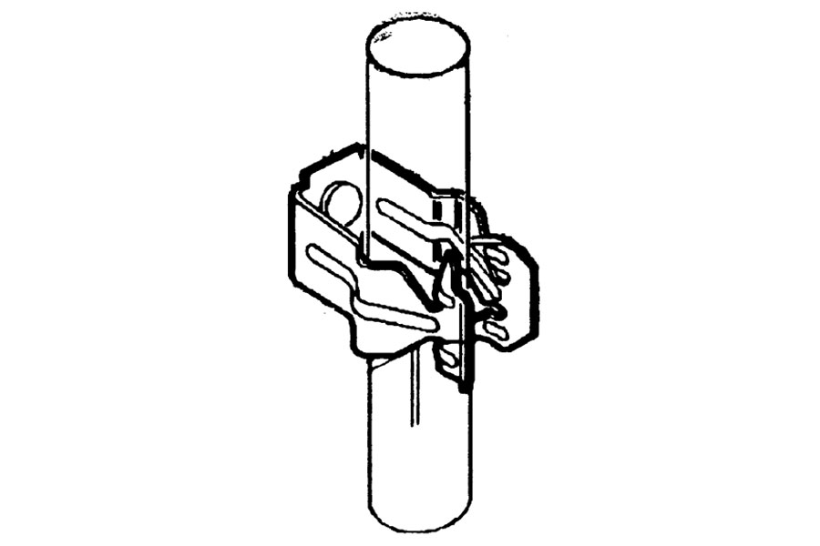 Clip in acciaio armonico fissa tubo CLP1705